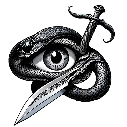 Snake Eye With Sword Wrapped