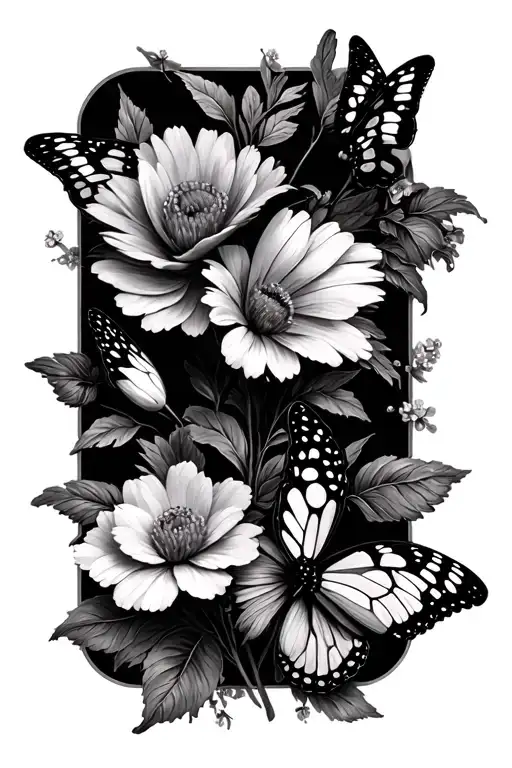 Flowers And Butterflies