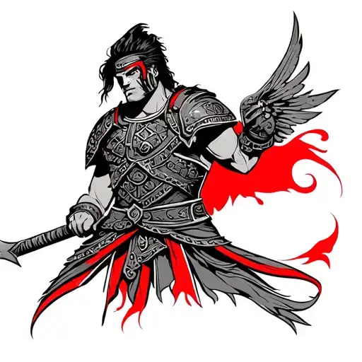 Black And Red Gladiator