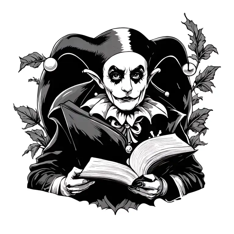 Jester Reading A Book