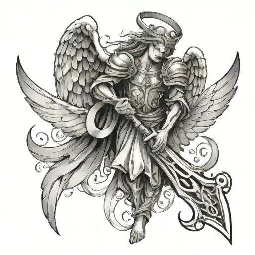 Angel Maked From Bone With A Scyte