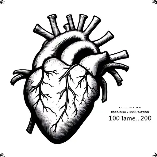 A Human Heart With Date Inside Representing