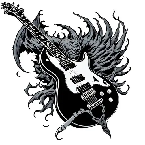 Sepant Wrapped Around Demonic Electric Guitar