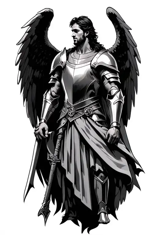 Male Angel In Armor