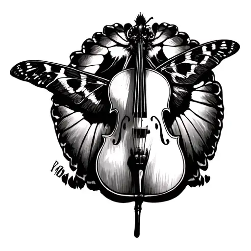 Moth Playing Cello
