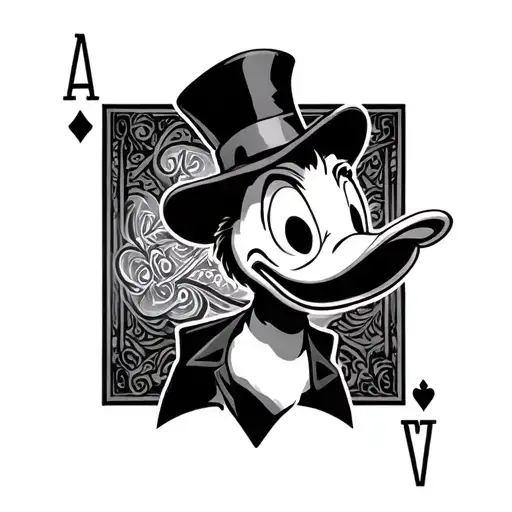 Donald Duck With Card Joker