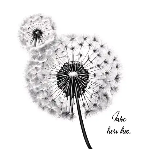 Blowing Dandelion With Saying