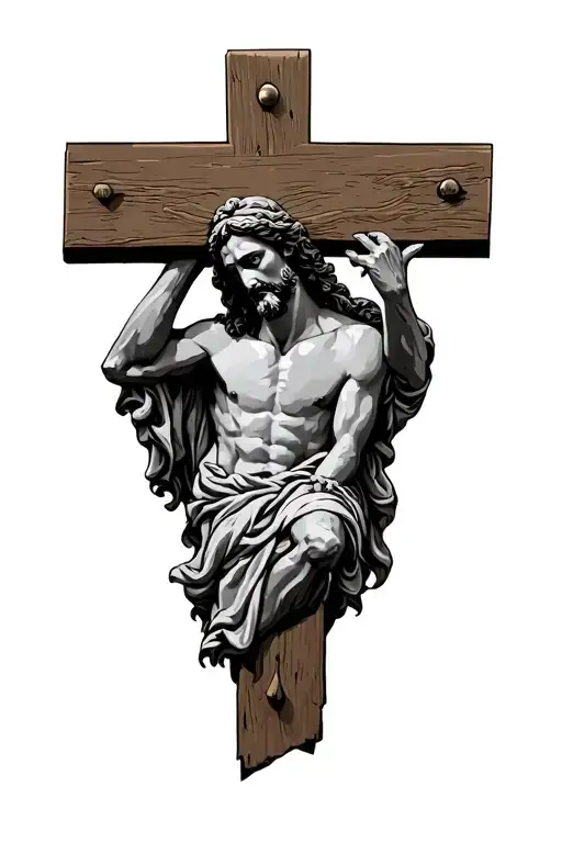 Jesus Christ Crucified And Heads