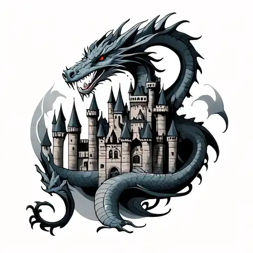 Dragon And Castle