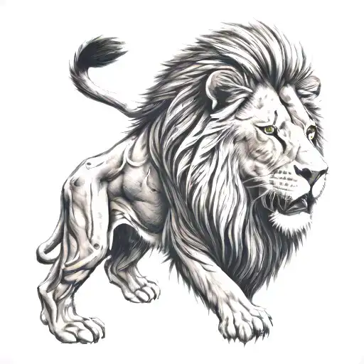 Build Off Lion On Inner Bicep Sleeve