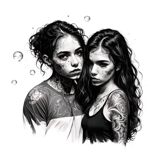 People In Bubbleh That Is Attacked By Depression