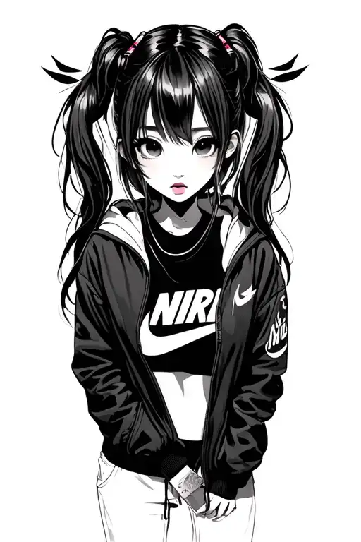 Girl Anime Streetwear Air Force One