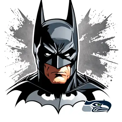 Batman Symbol With Seahawks Logo