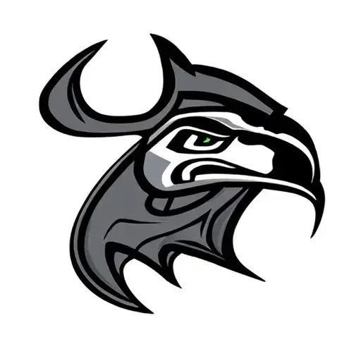 Seahawks Logo Intertwined Batman Symbol