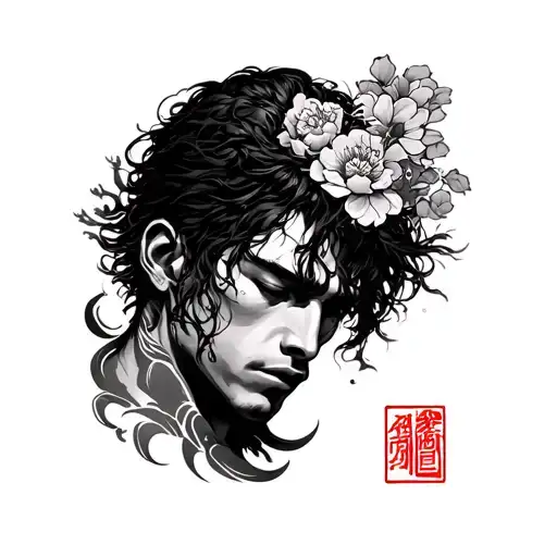 Japan Tattoo Of Loneliness On Male Chest