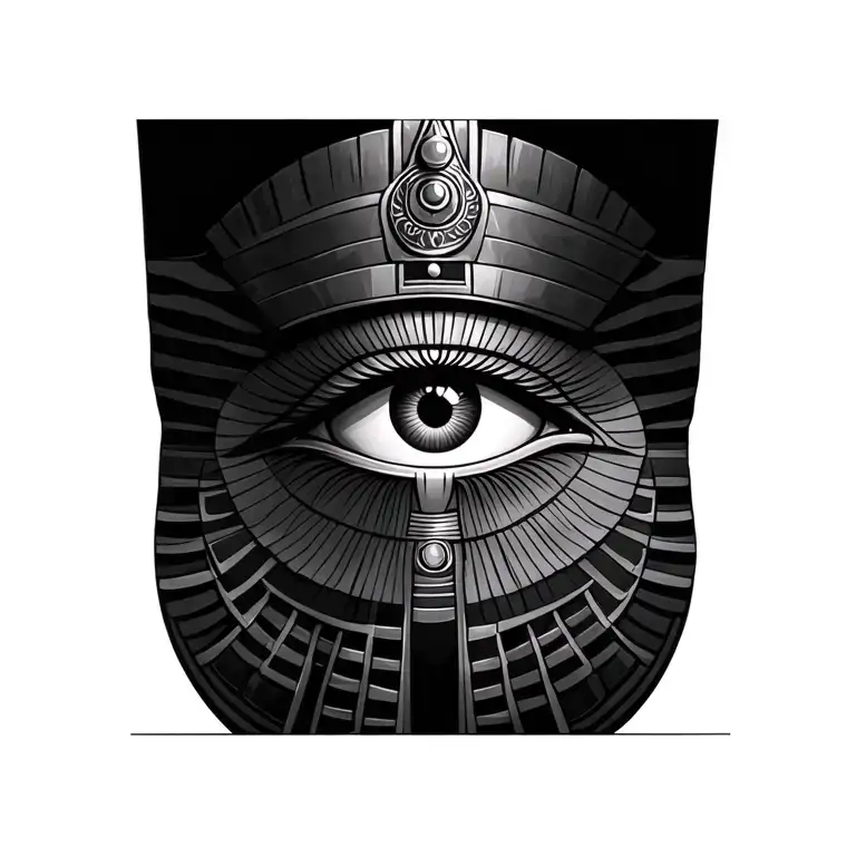 Egyptian Eye With Chakra