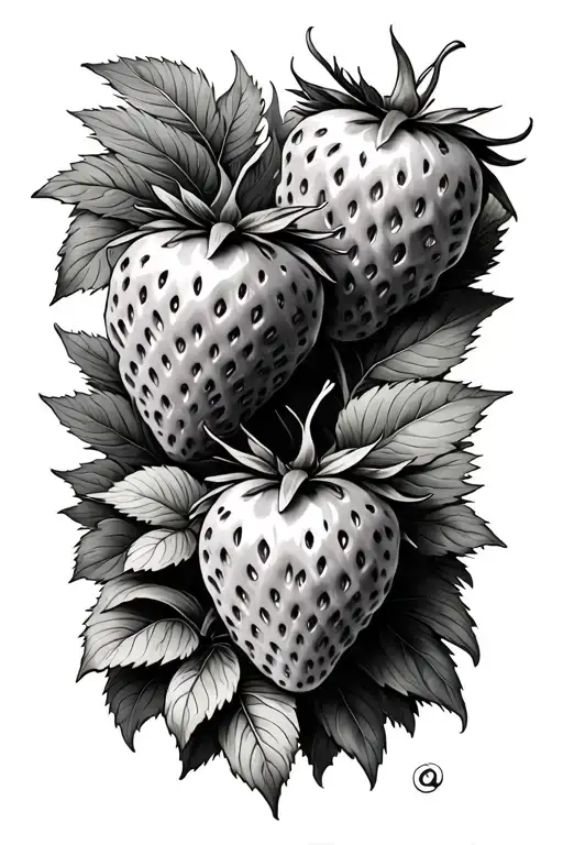 3Pcs Strawberry And Run On Plants