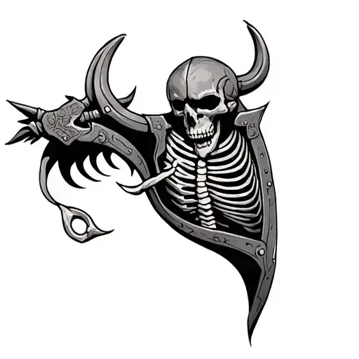 Viking Skeleton In Valhalla Doors