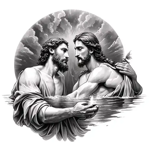 John The Baptist Baptising Jesus