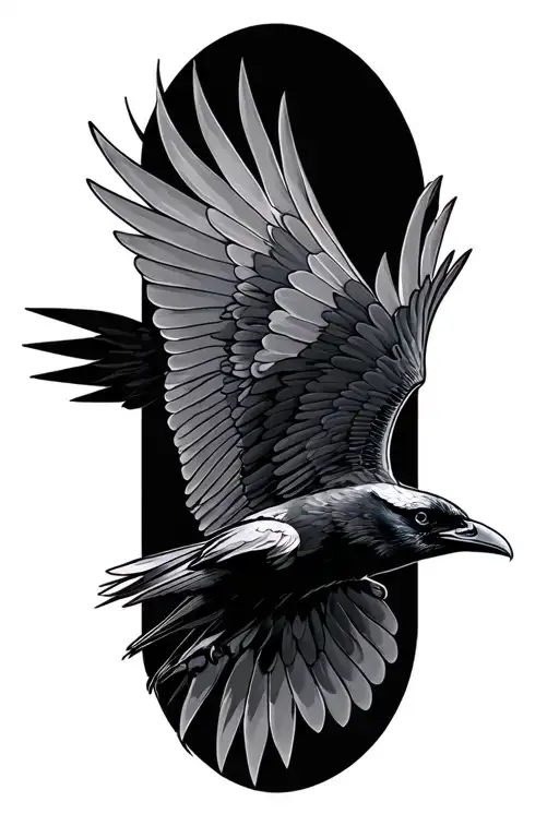 Raven Flying