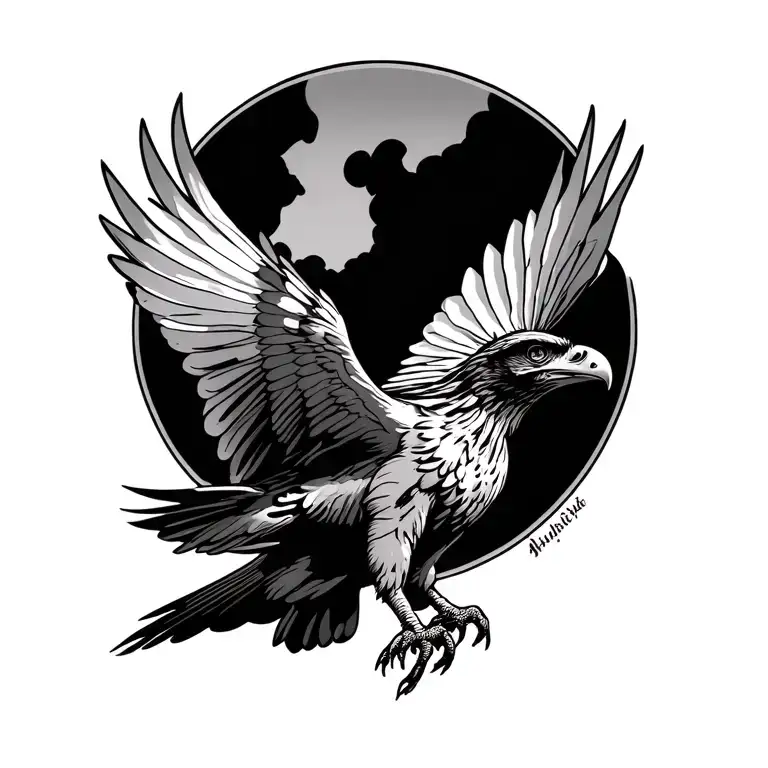 Buzzard Flying Arial View