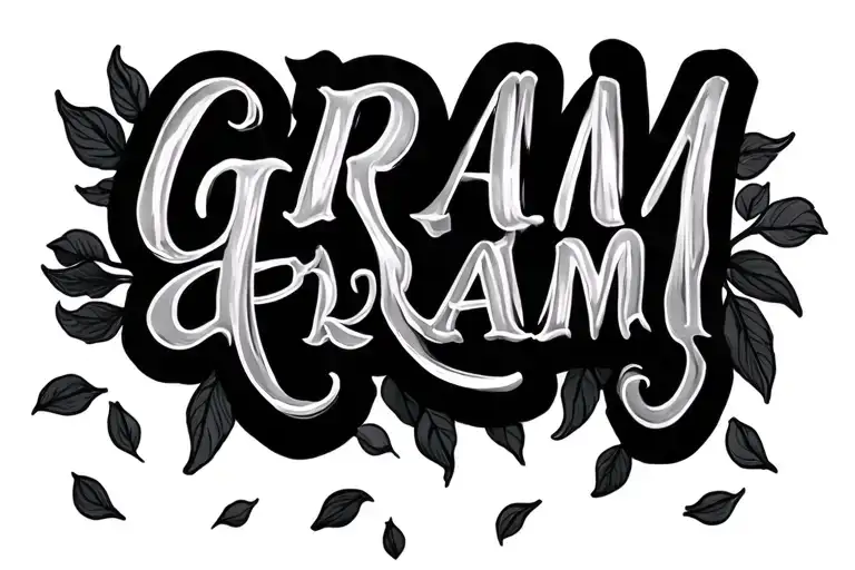 Gram Grams Written With Rose Petals