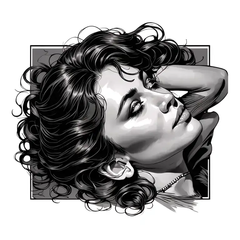 Woman Laying Looking Up