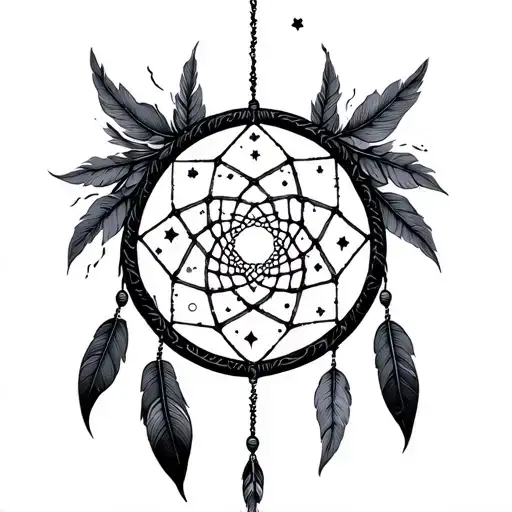 Dream Catcher With Gemini And Virgo Constellation