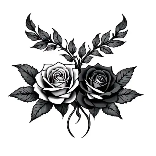 Gemini And Virgo Together With Rose Intertwined