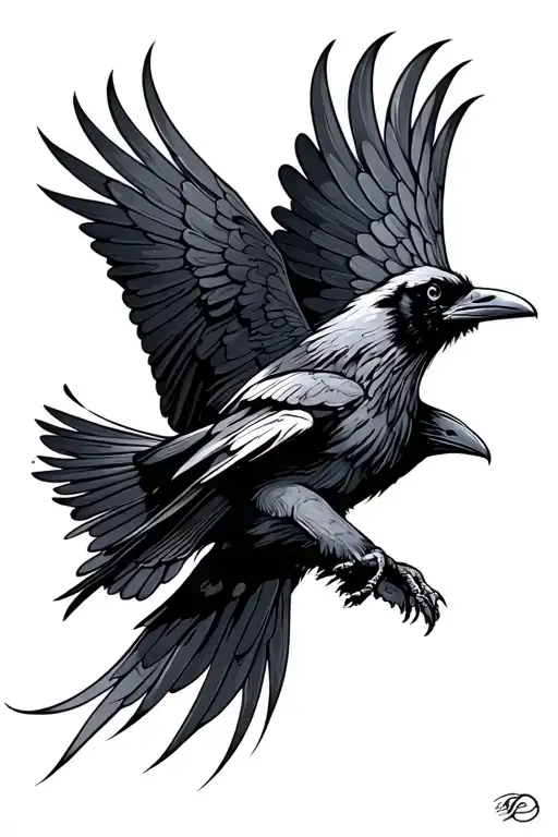 Raven Flying