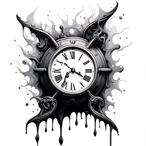 Old Clock Melting
