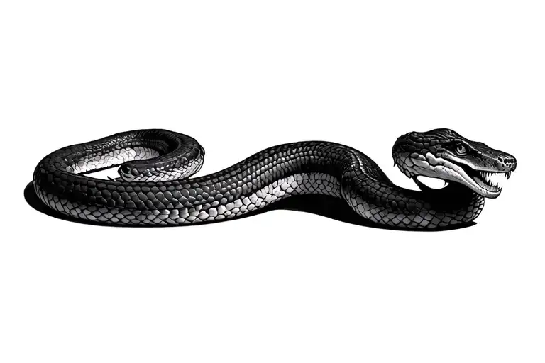 European Viper Eating It's Own Tail