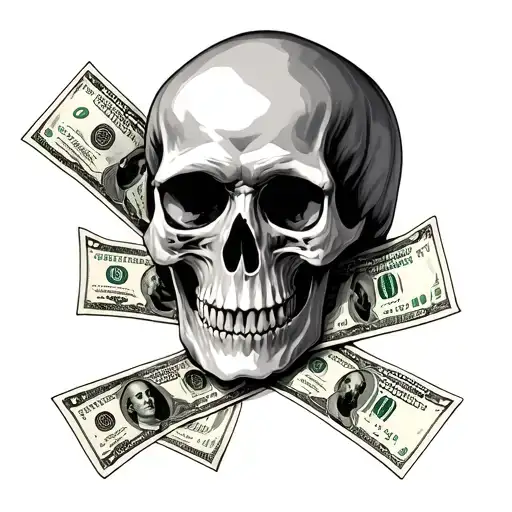 Skull And Money