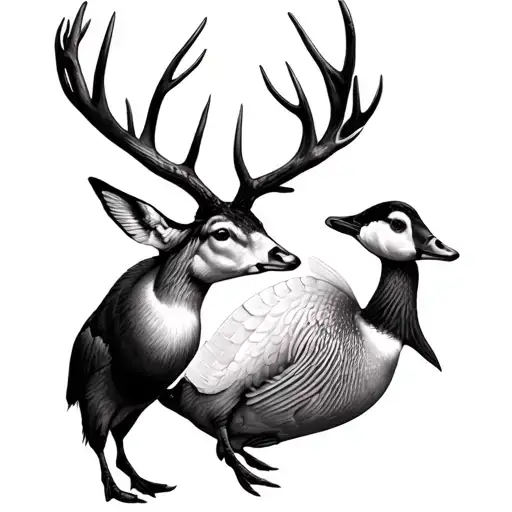 Deer Geese Fish