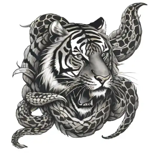 Snake And Tiger