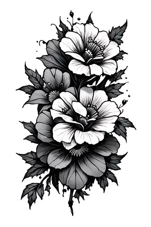 Poisonous Flowers With Negative Space Themed