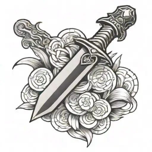 A Sword With 7 Chips Along Its Length