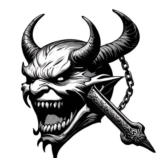 Mace On Chain And Demon Face