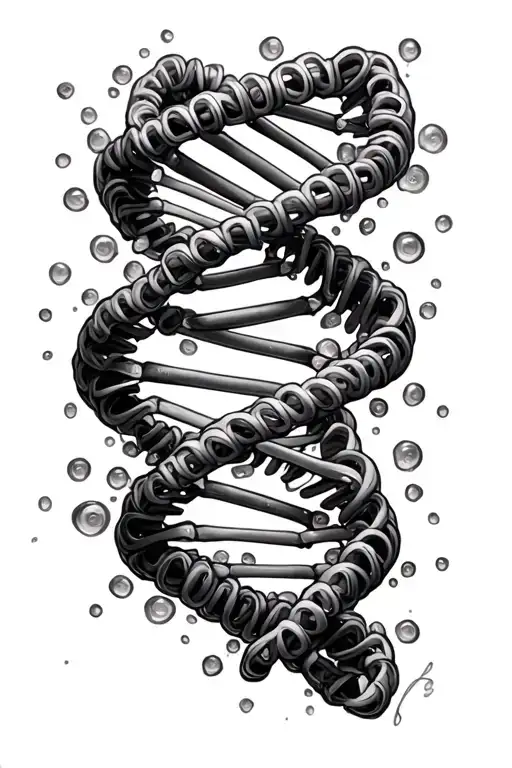 Dna Strand Made Out Of Rubber Bands And Gum