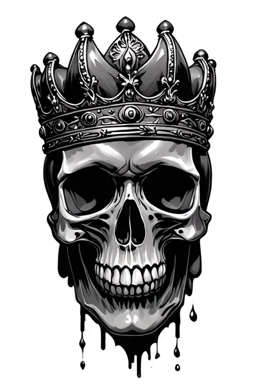Skull Wearing A Crown