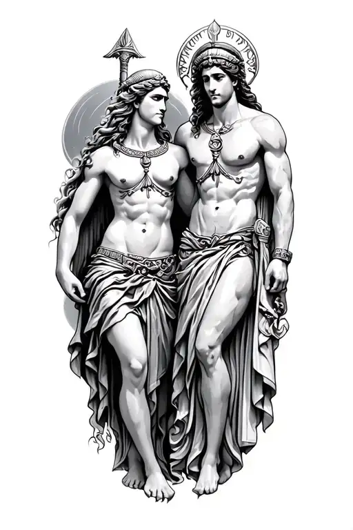 Poseidon And Athena