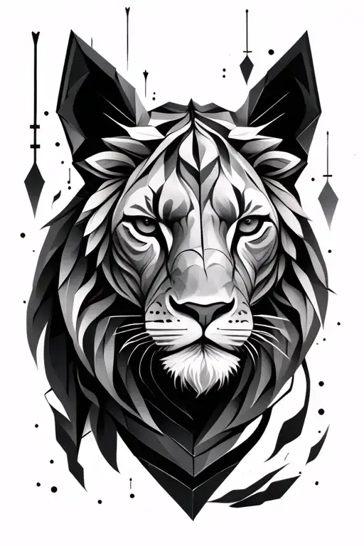 Geometric 3D Arrow Leo Zodiac Sign