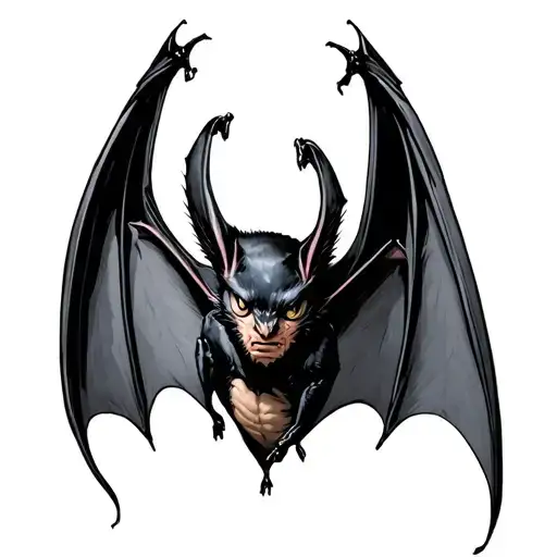 Bat With Wings Spread