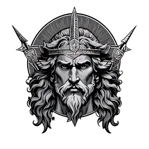 Chino Face Below A Sagittarius Zeus Perseverance