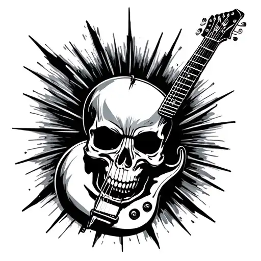Funisher Skull Guitar