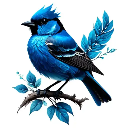 Blue Bird On Gardina