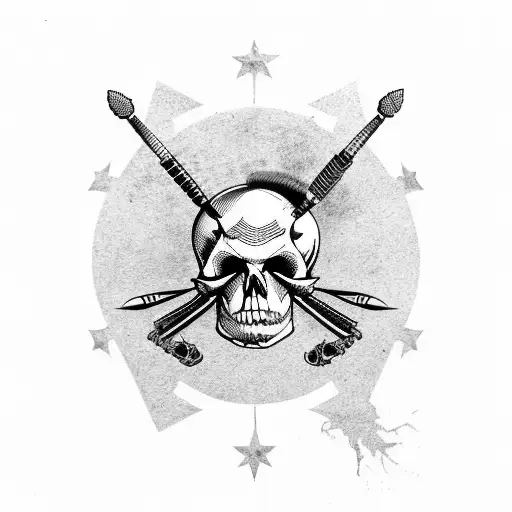 Apache Helicopter American Flag And Skull