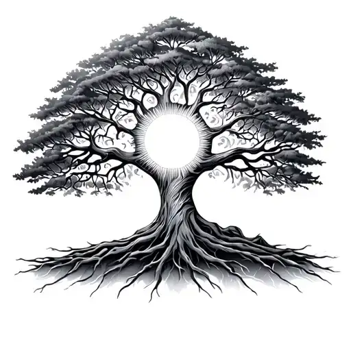 Tree Of Life Super Detailed With A Sun