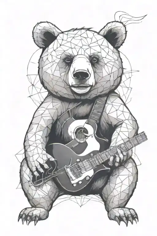 Small Bear Playing Guitar
