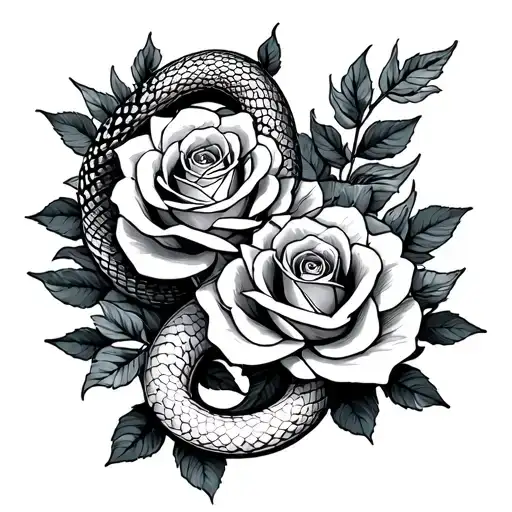 Quetzal Ave Combining Snake With Roses